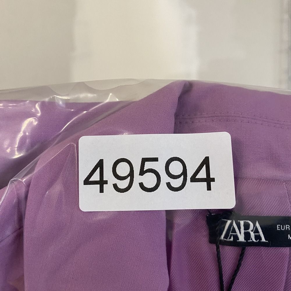 Zara Blazer Dress Womens Small Lilac Cutout One Button Jacket Office Siren - Picture 15 of 15